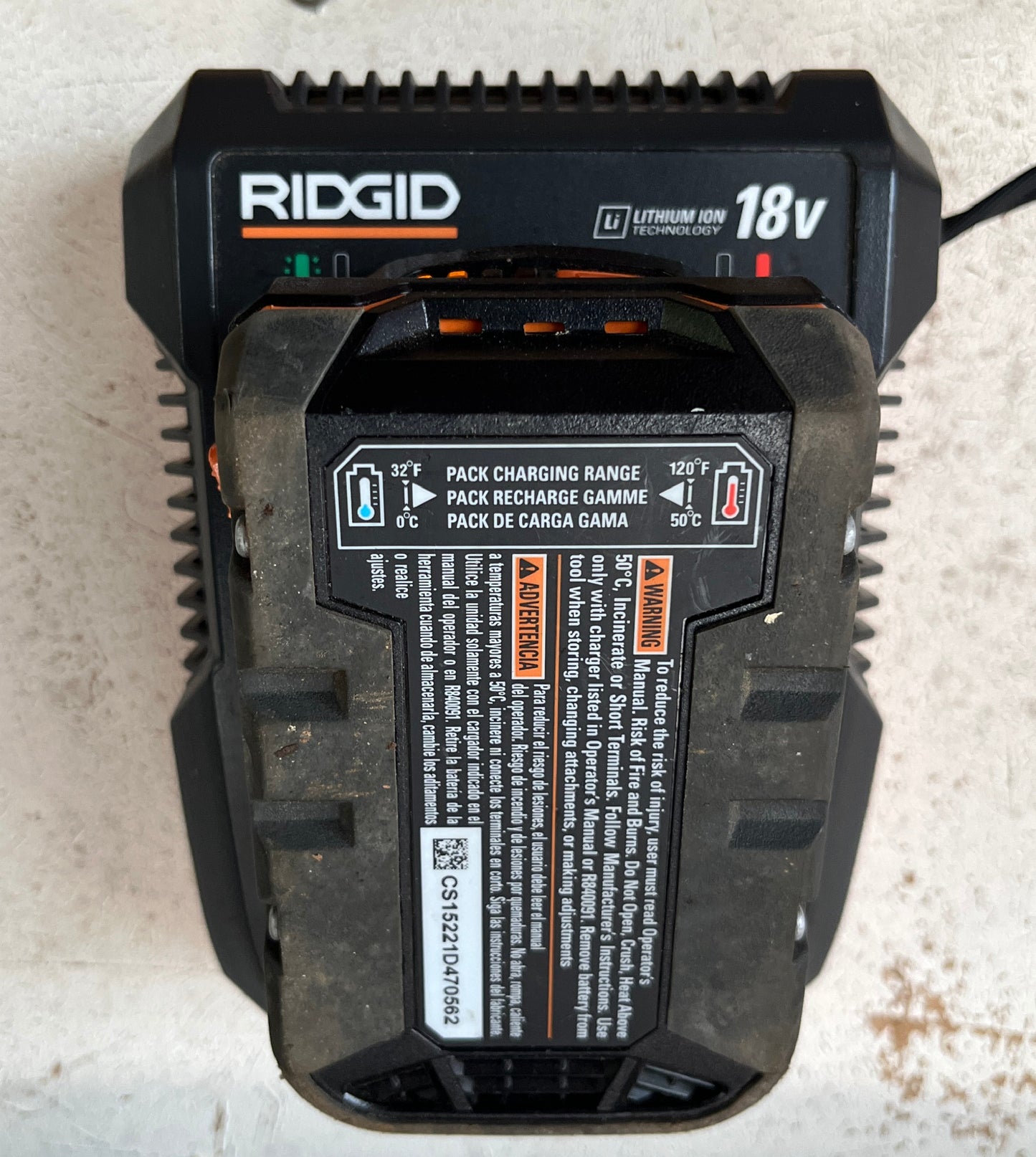 Rigid 18 volt Battery Charger Mount Model R86092(140189025)