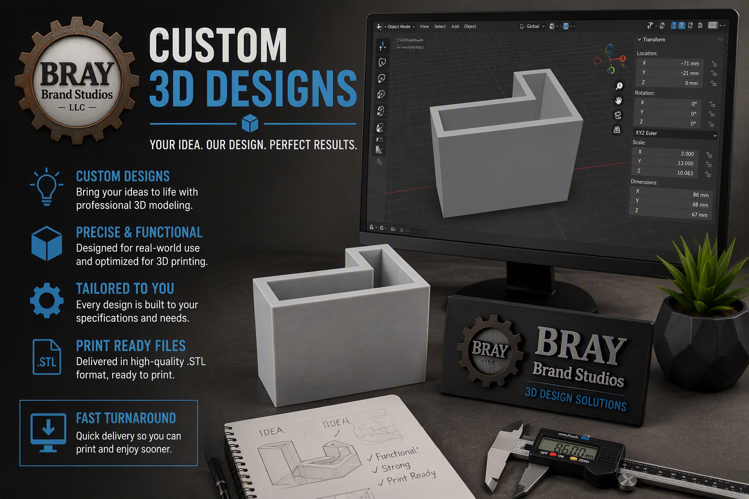 picture of 3d printed Speaker stand